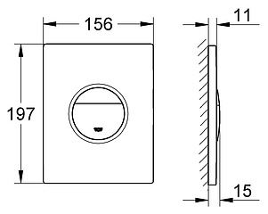 Кнопка смыва Grohe Nova Cosmopolitan 38847KI0 черный с белым