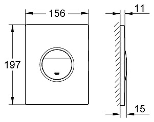 Кнопка смыва Grohe Nova Cosmopolitan 38847LS0 белая с зеленым