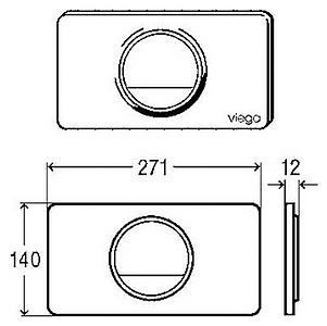 Кнопка смыва Viega Visign for Style 13 654528 хром матовый