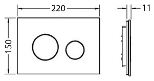 Кнопка смыва TECE Loop 9240650 белое стекло