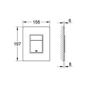 Кнопка смыва Grohe Skate Cosmopolitan 38845LS0 белая