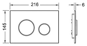 Кнопка смыва TECE Loop9 240625 хром матовый