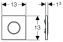 Ручной пневмопривод смыва Geberit Sigma 10 116.015.KN.1 для писсуара