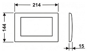 Кнопка смыва TECE Planus 9240311 хром