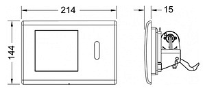 Кнопка смыва TECE Planus 6 V-Batterie 9240361 белая