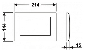 Кнопка смыва TECE Planus 9240312 белая матовая