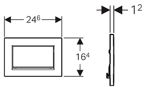 Кнопка смыва Geberit Sigma 30 115.893.KY.1 хром / хром матовый