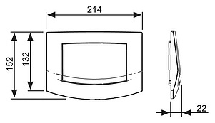 Кнопка смыва TECE Ambia 9240126 хром