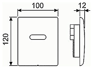 Кнопка смыва TECE Planus Urinal 6 V-Batterie 9242356 белая