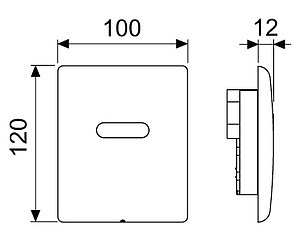 Кнопка смыва TECE Planus Urinal 220/12 V 9242352 сатин, нержавеющая сталь