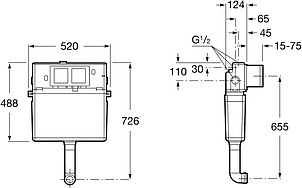 Смывной бачок скрытого монтажа Roca Basic tank 890090200