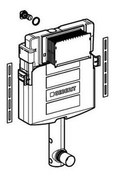 Смывной бачок скрытого монтажа Geberit Sigma UP320 109.300.00.5 для унитазов + шумоизоляция в подарок