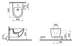 Биде подвесное VitrA Sento 4338B003-0288