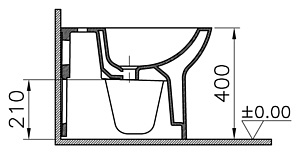 Биде напольное VitrA S20 5509B003