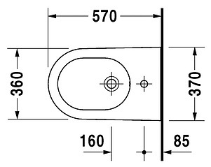 Биде напольное Duravit Starck 2 2255100000