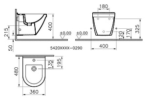 Биде подвесное VitrA S50 5420B003