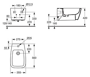 Биде подвесное Ideal Standard Ventuno T515101