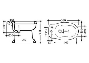 Биде напольное Disegno Ceramica Paolina PA00600101