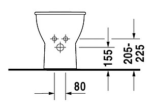 Биде напольное Duravit Darling new 2250100000