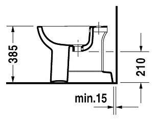 Биде напольное Duravit D-Code 22371000002