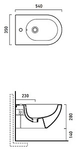 Биде подвесное Catalano Sfera 54