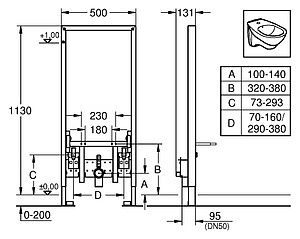 Комплект  Биде подвесное Roca Dama Senso 357515000 + Система инсталляции для биде Grohe Rapid SL 38553001