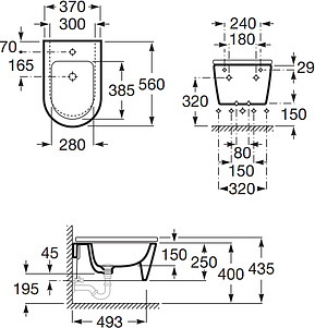 Биде подвесное Roca Inspira round 357525000