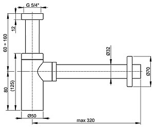 Сифон для раковины AlcaPlast A400