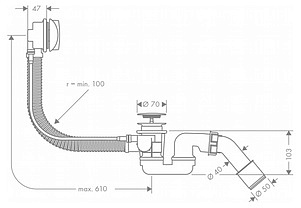 Слив-перелив Hansgrohe 58143000