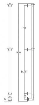 Полотенцесушитель электрический Margaroli Arcobaleno 616CRB-1650 хром