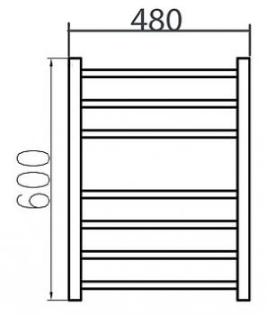 Полотенцесушитель электрический Grota Estro 48x60