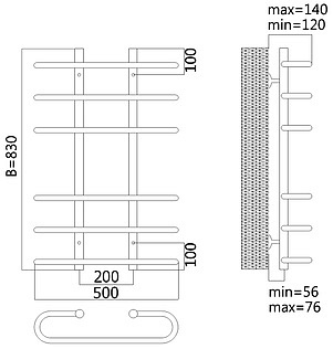 Полотенцесушитель водяной Terminus Сахара 32/20 П6 3-3