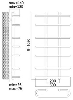 Полотенцесушитель водяной Terminus Сахара 32/20 П7 2-3-2