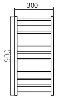 Полотенцесушитель электрический Grota Estro 30x90