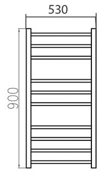 Полотенцесушитель электрический Grota Estro 53x90