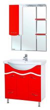 Мебель для ванной Bellezza Мари 85 белая/красная