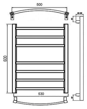 Полотенцесушитель электрический Grota Eco Calma 53x60