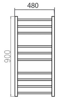 Полотенцесушитель электрический Grota Estro 48x90