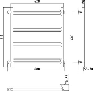 Полотенцесушитель водяной Стилье Версия-Б1 60x60