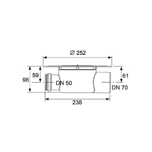 Душевой трап TECE TECEdrainpoint S горизонтальный DN 70 DN 50