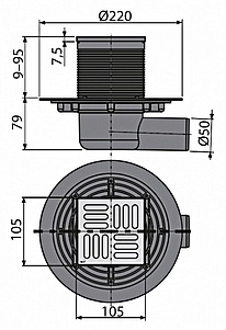 Душевой трап AlcaPlast APV101