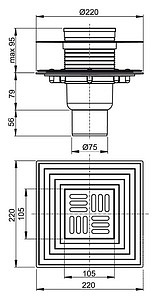 Душевой трап AlcaPlast APV4344