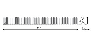 Решетка AlcaPlast Line 650M матовая