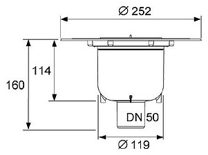 Душевой трап TECE TECEdrainpoint S вертикальный DN 50