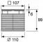 Решетка TECE TECEdrainpoint S 366 00 07 quadratum с монтажным элементом