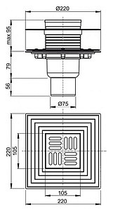 Душевой трап AlcaPlast APV2324