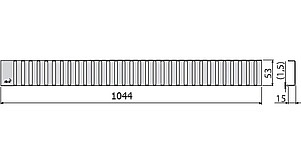 Решетка AlcaPlast Line 1050M матовая