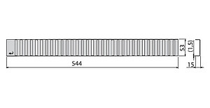 Решетка AlcaPlast Line 550M матовая