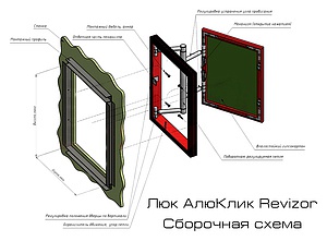 Люк настенный Revizor Алюклик-М 40x60
