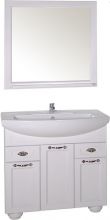 Мебель для ванной ASB-Mebel Бергамо 85 белая, патина серебро